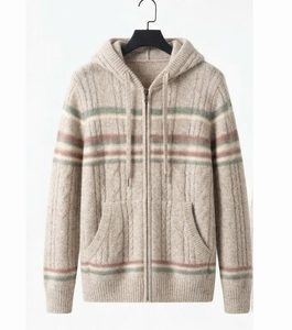 Custom Printed Knitted Jersey <b>Fabric</b> Men's Winter Hoodie Blank Wholesale Heavyweight Cotton Drop Shoulder Regular Sweatshirts - Product Image 6