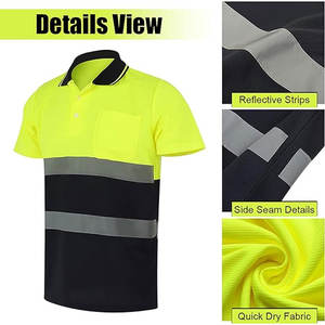 Camiseta Polo de Seguridad de Alta Calidad, Reflectante, de Alta Visibilidad, Manga Corta, con Bolsillo - Product Image 2