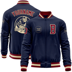 Chaqueta Varsity Unisex Personalizada, Resistente al Viento, con Forro Polar, Logotipo Bordado Personalizado, para Clubes Juveniles/Escuelas, Proveedor OEM al por Mayor - Product Image 1