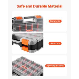 24-Removable Dividers Double Side <b>Tools</b> Organizer <b>Box</b> 34-Compartment Small Parts Organizer PP Hardware Storage <b>Box</b> - Product Image 5