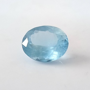 Piedra Preciosa Suelta de Aguamarina Natural con Corte Ovalado, Color Azul Hielo Facetado, 2.85 Quilates, Gemas de Zafiro Internacionales para Joyería - Product Image 1