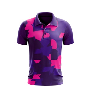 Chemises de golf polo pour hommes de haute qualité, à séchage rapide, personnalisées par sublimation, coupe ajustée, polyester, vente en gros - Product Image 1
