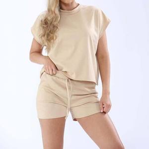 Ensembles d'été pour femmes, vêtements décontractés de haute qualité, t-shirt à manches courtes et short, nouveaux ensembles 2 pièces pour femmes, survêtement personnalisé - Product Image 5