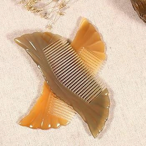 Peignes en corne de buffle naturelle pour adultes, lisses et stylisés, polis à l'agate, style animalier - Product Image 3
