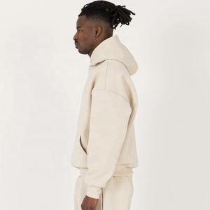 Venta al por mayor hombres Puff impresión de alta calidad de lujo con capucha de peso pesado grueso algodón gota hombro de gran tamaño Boxy Fit sudaderas con capucha - Product Image 2