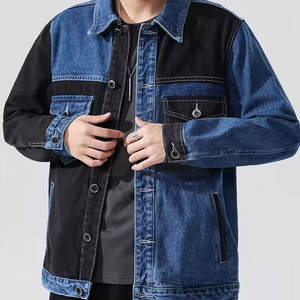 Veste en jean pour homme, coupe slim, classique, délavée, décontractée, boutonnée, manches longues, streetwear, vêtement d'extérieur - Product Image 3