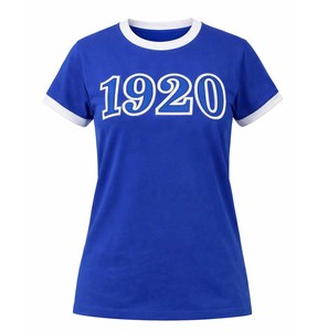 Camiseta Personalizada de Cuello Redondo para Mujer, Zeta Phi Beta, 100% Algodón, Azul, Corte Regular, Verano, Logotipo, Antiencogimiento, Transpirable - Product Image 1