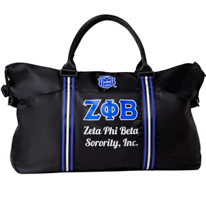 Zeta Phi Beta Duffel Bag Greek Sorority Travel Gym Bag ZPB Sports Bag Premium Quality Multi Purpose Carry - Product Image 1
