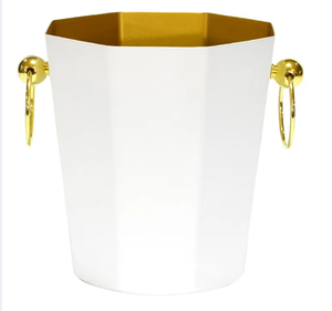 Cubo de hielo redondo moderno de acero inoxidable con tapa y pinzas, resistente al óxido, diseño minimalista, enfriador para fiestas, cubo de hielo para fiestas - Product Image 3