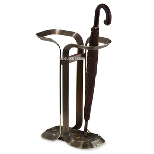 Porte-parapluie en métal fait main d'inspiration vintage, résistant aux intempéries, au design charmant pour les intérieurs classiques, artisanat métallique - Product Image 2