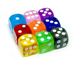 Dés de jeu D6 standard à six faces, portables, écologiques, en résine faite à la main avec motifs, coins arrondis en acrylique, pour le jeu Yahtzee - Product Image 6