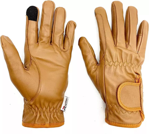 Guantes Deportivos de Cuero Color Bronceado con Logotipo Personalizado al por Mayor – Guantes Utilitarios Resistentes para Exteriores – Guantes de Cuero de Alta Calidad OEM para Hombre y Mujer - Product Image 4