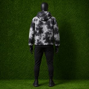 Sweat à capuche zippé unisexe surdimensionné tie-dye streetwear personnalisé en gros, en molleton épais délavé noir et gris pour hommes et femmes - Product Image 5