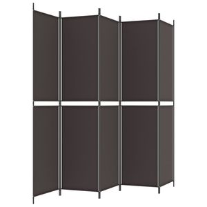 ฉากกั้นห้องผ้าสีน้ำตาล 5 แผง ขนาด 98.4"x86.6" ผลิตภัณฑ์ฉากกั้นและฉากแบ่งห้อง - Product Image 5