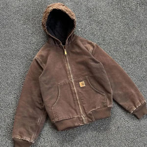 เสื้อฮู้ดซิปผู้ชาย พิมพ์ลายโลโก้คุณภาพสูง ปี 2026 ล้างสีแบบแอซิดวอช ผ้าฝ้ายวินเทจ ทรงโอเวอร์ไซส์ สตรีทแวร์ มีฮู้ด สไตล์ซันเฟด - Product Image 2