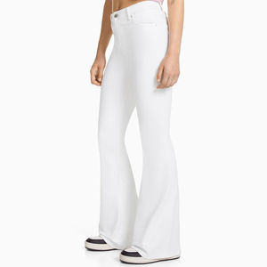 Prix de gros – Derniers modèles de jeans en denim évasés personnalisés, respirants, pour femmes, nouveau design, jeans en denim blanc 2026, service OEM - Product Image 5