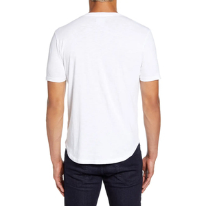 Custom Logo <b>White</b> V Neck T Shirt Men 100% Cotton Blank Slim Fit T-shirt Plain Short Sleeve Undershirt Wholesale Male <b>Tee</b> Shirt - Product Image 4