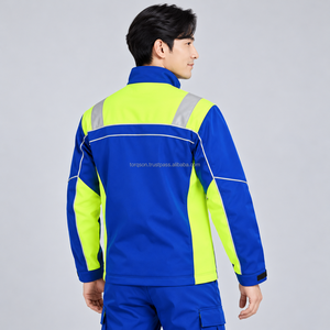 เสื้อแจ็คเก็ตทำงานแบบสะท้อนแสงกันน้ำสำหรับผู้ชาย สีเหลือง สำหรับงานรักษาความปลอดภัย พร้อมบริการจัดส่ง - Product Image 2