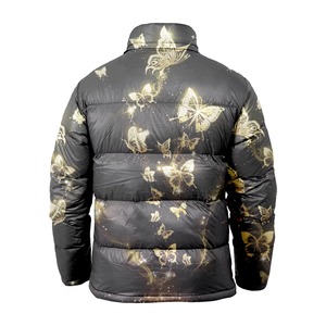 For Orange Turquoise <b>White</b> Black Custom Printed <b>Men</b> Puffer <b>Jacket</b> Quilted Winter Coat OEM Premium Waterproof Windproof - Product Image 3