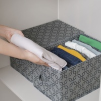 MA26.1 Set 2 bacs et boîtes de rangement en tissu Organisateur pliable pour vêtements, livres, jouets pour enfants OEM en plastique personnalisé Prix d'usine