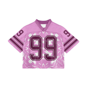 Ropa de Rugby, Jersey de Fútbol Americano Personalizado con Estampado, Unisex, Holgado, de Malla, Talla Grande, 100% Poliéster, Transpirable, de Secado Rápido, Cuello en V - Product Image 1