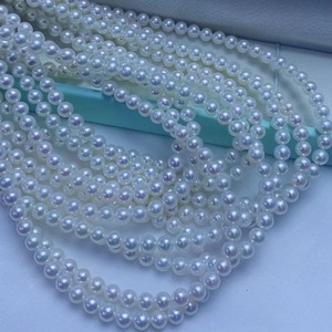 Collier de perles d'eau douce Aurora Small Baby Bead, perles rondes de 4-5 mm, sans défaut, forte brillance, chaîne de bonne qualité avec fermoir en argent - Product Image 3