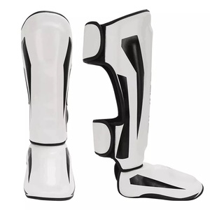 Protège-tibias GAF en cuir pour la boxe, protection professionnelle pour le MMA et le Muay Thai, protections en gel réglables pour hommes - Product Image 6