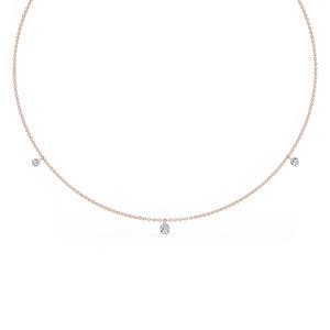 สร้อยคอเพชรทรงกลมเจียระไนสวยงาม ขนาด 18 นิ้ว - Product Image 2