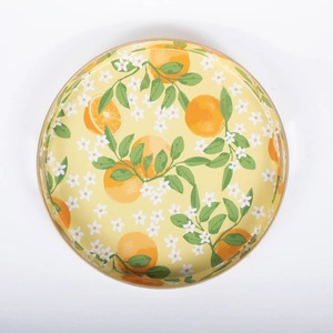 Plateau de présentation en bois émaillé fait main de luxe avec motif orange et floral pour la maison, l'hôtel, le restaurant, les fournisseurs - Product Image 2