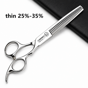NYBL-55 5.5inch Straight <b>Left</b>-<b>handed</b> <b>Scissors</b> JAPAN 440C Sharp 58-59HRC Hardness Stainless Steel Handle Barber Shears Hair 28 - Product Image 6