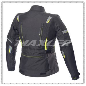 Blouson de moto textile long pour femme, idéal pour le touring sur autoroute, fabricant OEM, coupe-vent, imperméable, compatible protections CE - Product Image 4