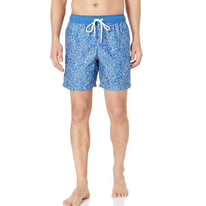 <b>Men's</b> Breathable Casual Mid Waist Drawstring Quick Dry 100% Polyester Beach <b>Swim</b> <b>Shorts</b> - Product Image 1
