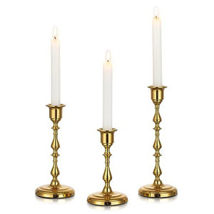 Stainless Steel Candlestick Holder Set Of 3 Taper Candle Holders For Home Decoration Durable Metal Candle Holders - Product Image 5