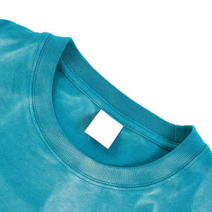 T-shirt unisexe 100 % coton délavé style été, coupe oversize, manches courtes, col rond, ensemble deux pièces pour homme, coupe carrée - Product Image 3