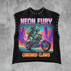 Custom Men's Vintage Street Style Sleeveless T-<b>shirt</b> Knitted 300 Grams Heavyweight 100% Cotton Distressed Rhinestones Dtg - Product Image 5