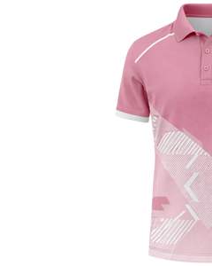 Customized <b>Mens</b> <b>Pink</b> Polo <b>Shirt</b> Short Sleeve Graphic Print Casual Sportswear Breathable Polyester Golf Tennis Training T <b>Shirt</b> - Product Image 3