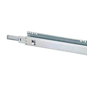 Triple extension heavy duty drawer slide for wire bseket