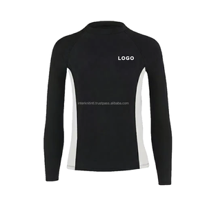 เสื้อแรชการ์ดผู้ชายลดราคาพิเศษ ป้องกันรังสียูวี แขนยาว ชุดดำน้ำ แห้งเร็ว เสื้อคอมเพรสชั่น โพลีเอสเตอร์ 180 กรัม - Product Image 3