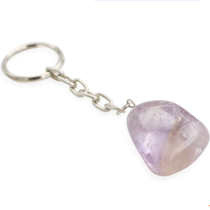 Porte-clés en cristal de haute qualité, améthyste roulée, pierre naturelle, cadeaux pour femmes, vente en gros - Product Image 3