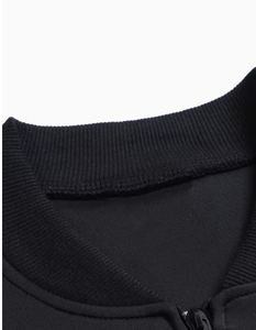 Ensemble de survêtement pour femmes, 2 pièces, broderie florale, noir, manches longues, coupe ample, décontracté, à porter toute l'année - Product Image 3