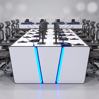 Console de travail ergonomique réglable en hauteur pour poste de contrôle et de surveillance, idéale pour centre de commandement 911