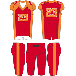 Uniforme de football américain, maillot et pantalon respirants en mesh, couleur et logo personnalisés pour l'équipe - Product Image 3
