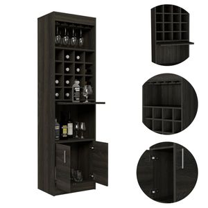 Edmonton 2 pezzi Set soggiorno Stand TV e mobile Bar nero/Espresso-collezione di mobili di qualità - Product Image 4
