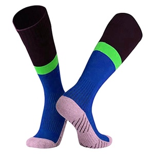 Chaussettes de sport pour hommes, antidérapantes, écologiques, respirantes, à séchage rapide, épaisses, en polyester/coton, pour le football/soccer - Product Image 1