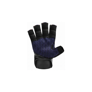 Gants de fitness unisexes demi-doigts en Spandex/Polyester avec protection de la paume, respirants, pour musculation et entraînement en salle de sport, avec support de poignet et fermeture auto-agrippante - Product Image 2
