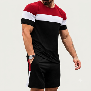 Summer New Trending Men's Shorts <b>Sets</b> 2-piece Outdoor Use Short Sleeve Breathable Shorts <b>Set</b> Casual Cotton Custom Men Shorts <b>Set</b> - Product Image 4