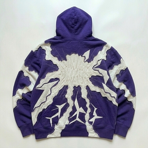 Sweat à capuche oversize personnalisé pour homme, effet vieilli, avec logo appliqué sur la poitrine, style streetwear, OEM ODM - Product Image 4