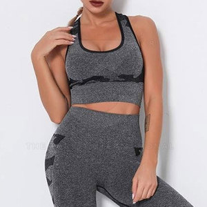 Conjunto Deportivo de Yoga de 2 Piezas para Mujer, de Secado Rápido, Cintura Elástica, Ecológico, Transpirable, para Gimnasio y Deportes - Product Image 5