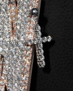 จี้เพชรโมอิสซาไนต์รูปตัวอักษรฮิปฮอปขนาดใหญ่แบบสั่งทำพิเศษ ประดับเพชรเต็มตัว ชุบทองคำสีกุหลาบ สำหรับผู้ชายและผู้หญิง - Product Image 4