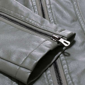 Nouvelle Collection 2026 : Vestes en Cuir de Vachette pour Hommes – Style Tendance à Fermeture Éclair, Col Rabattu, Tenue Décontractée - Product Image 5